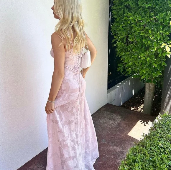 house of CB Blush pink seren maxi dress - Picture 8 of 11